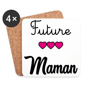 MOM-TO-BE - Coasters (set of 4) - white - Front