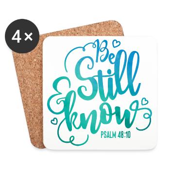 Be still and know - Coasters (set of 4) - white - Front
