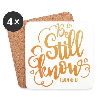 Be still and know - Coasters (set of 4) - white - Front