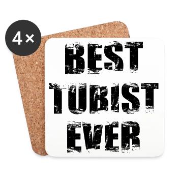 Meilleur joueur de tuba - Dessous de verre (lot de 4) - blanc - Devant