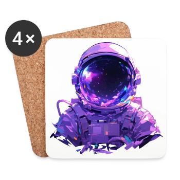 Astronaut Helmet - Coasters (set of 4) - white - Front