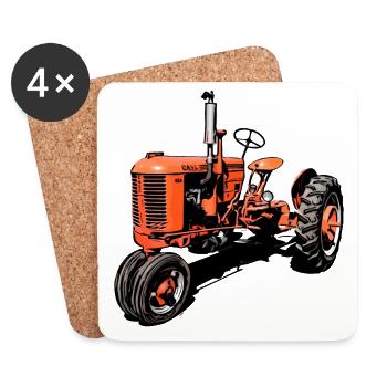 Case VAC Traktor - Untersetzer (4er-Set) - Weiß - Vorne