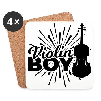 Funny violinist - Coasters (set of 4) - white - Front