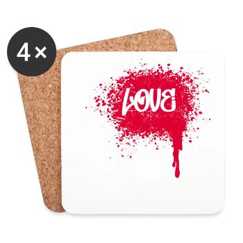 Spray Can Graffiti Sprayer Drawing Illustration - Coasters (set of 4) - white - Front