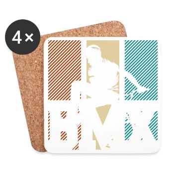 BMX Jump Neon Panels - Coasters (set of 4) - white - Front