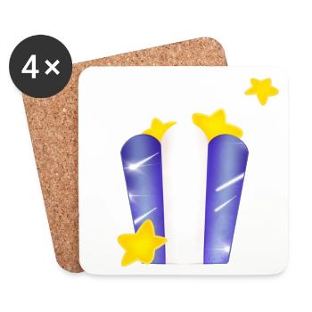 Star-Tasche! - Untersetzer (4er-Set) - Weiß - Vorne