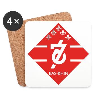Bas-Rhin - Untersetzer (4er-Set) - Weiß - Vorne