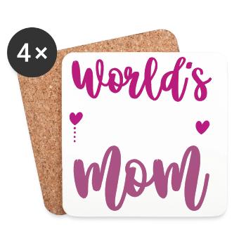 Die beste Mutter der Welt - Untersetzer (4er-Set) - Weiß - Vorne