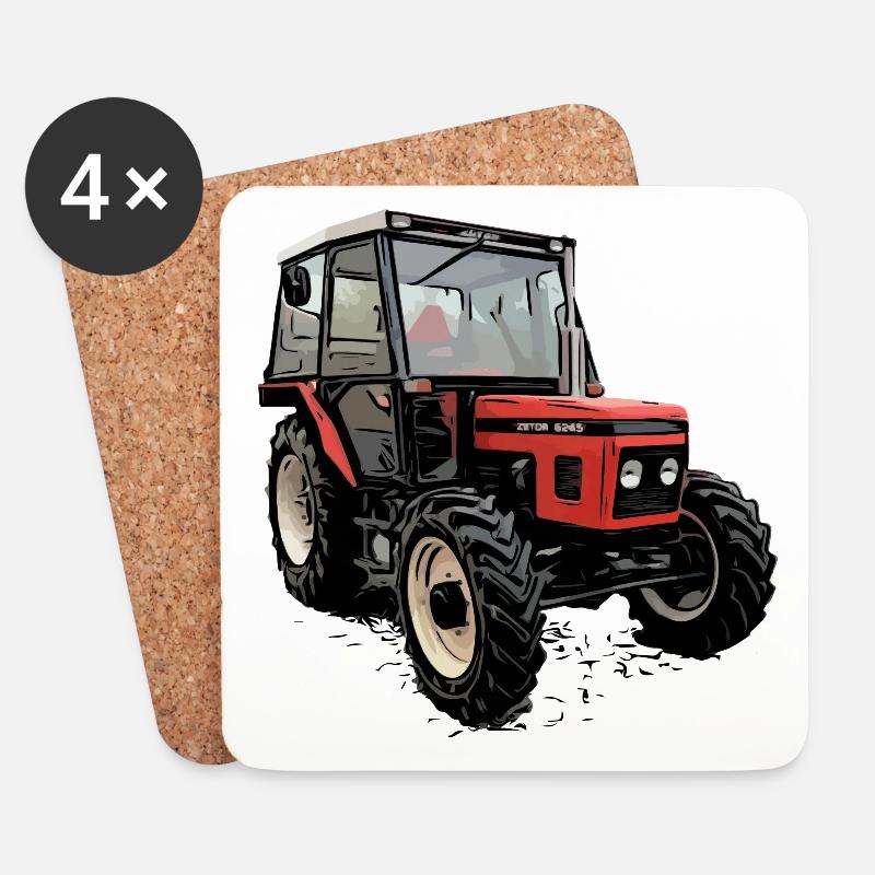 Szetor Traktor 5245 - Untersetzer (4er-Set) - Weiß