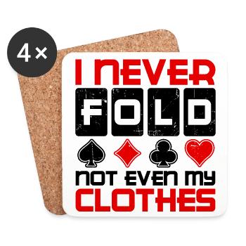 Casino Poker Professional Players Win Statement - Coasters (set of 4) - white - Front