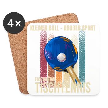 Kleiner Ball Großer Sport - Untersetzer (4er-Set) - Weiß - Vorne