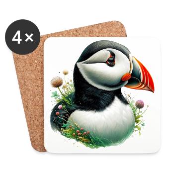 Puffin - Coasters (set of 4) - white - Front