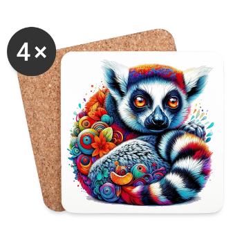 Lemur - Coasters (set of 4) - white - Front