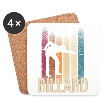 Billard - Untersetzer (4er-Set) - Weiß - Vorne