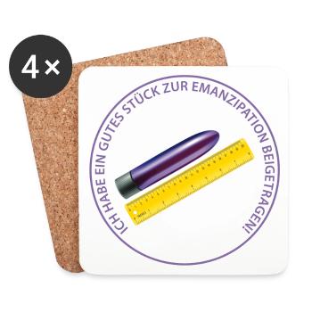 Emancipation / Vibrator Bo Graphic - Coasters (set of 4) - white - Front