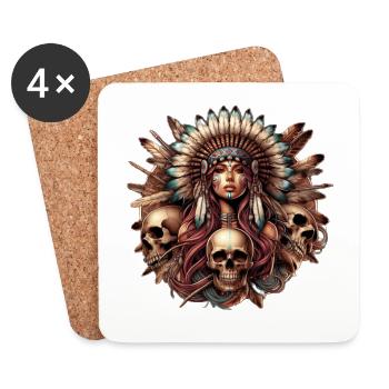 Native American Wisdom - Coasters (set of 4) - white - Front