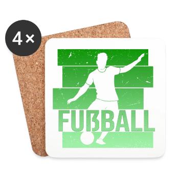 Fußball - Untersetzer (4er-Set) - Weiß - Vorne