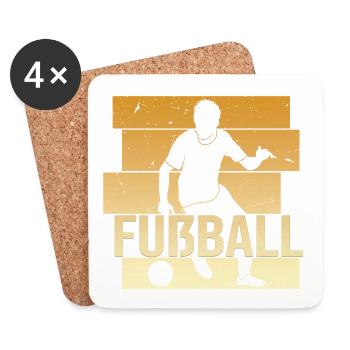 Fußball - Untersetzer (4er-Set) - Weiß - Vorne