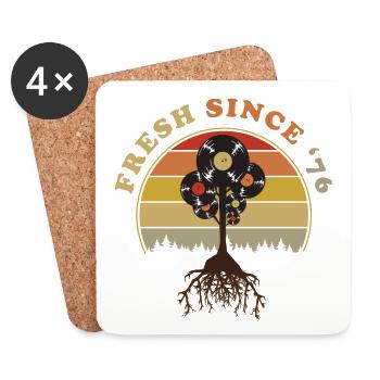 Fresh sinde 1976 - Untersetzer (4er-Set) - Weiß - Vorne