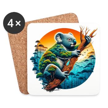 Koala - Untersetzer (4er-Set) - Weiß - Vorne