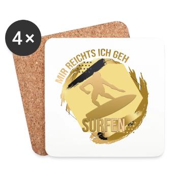Mir reichts, ich geh Surfen - Untersetzer (4er-Set) - Weiß - Vorne