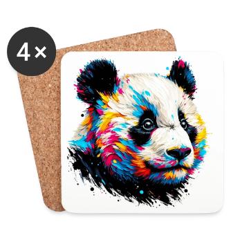 Panda - Coasters (set of 4) - white - Front