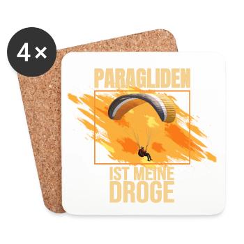 Paragliden ist meine Droge - Untersetzer (4er-Set) - Weiß - Vorne