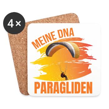 Meine DNA - Paragliden - Untersetzer (4er-Set) - Weiß - Vorne