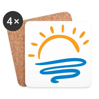 Sun & Sea - Coasters (set of 4) - white - Front