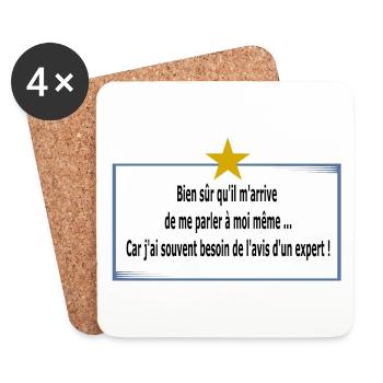 I'm talking to myself - Coasters (set of 4) - white - Front