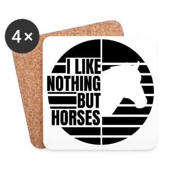 I Like Horses - Coasters (set of 4) - white - Front