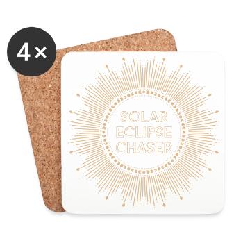 Solar eclipse chaser - Coasters (set of 4) - white - Front