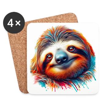 Sloth - Coasters (set of 4) - white - Front