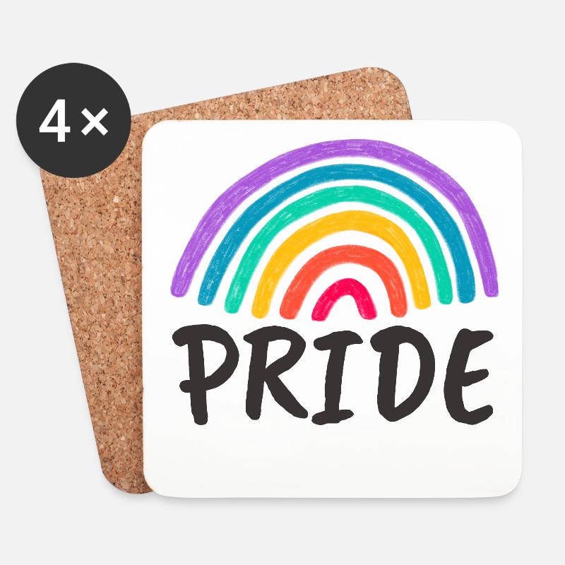 PRIDE - Bereit für den Pride Month! - Untersetzer (4er-Set) - Weiß