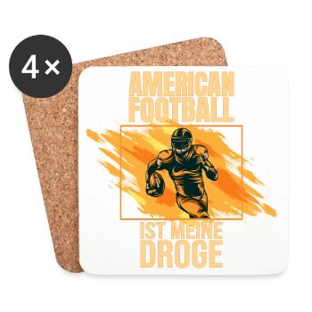 American Football ist meine Droge - Untersetzer (4er-Set) - Weiß - Vorne