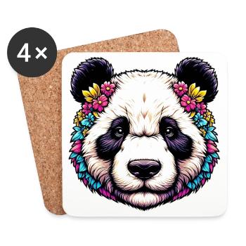 Panda - Coasters (set of 4) - white - Front