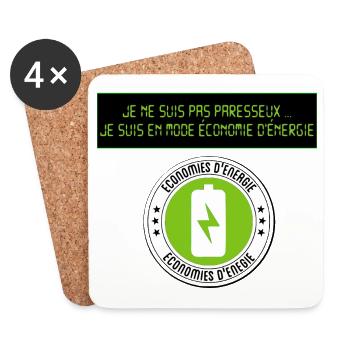 I'm not lazy - Coasters (set of 4) - white - Front