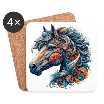Horse - Coasters (set of 4) - white - Front