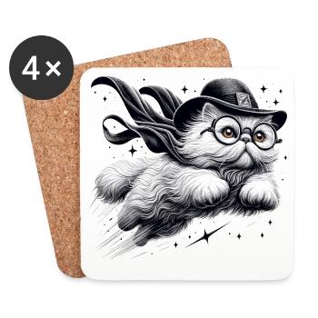 Magic Persian White Persian Cat Gift - Coasters (set of 4) - white - Front