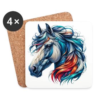 Horse - Coasters (set of 4) - white - Front