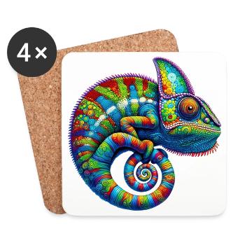 Chameleon - Coasters (set of 4) - white - Front