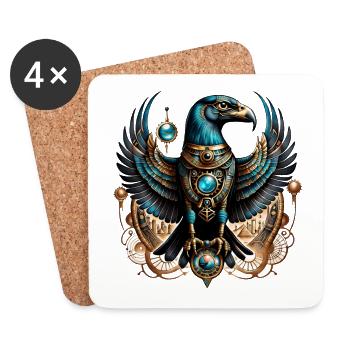 Horus, the falcon god. - Coasters (set of 4) - white - Front