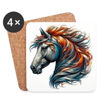 Horse - Coasters (set of 4) - white - Front
