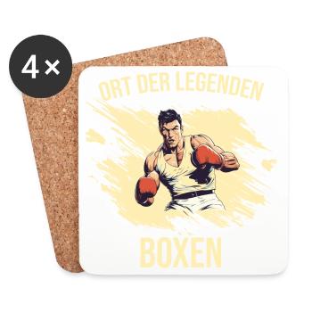 Ort der Legenden - Boxen - Untersetzer (4er-Set) - Weiß - Vorne