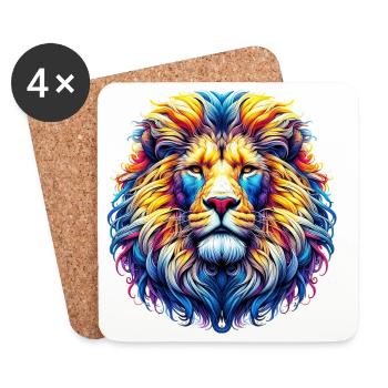 Lion - Coasters (set of 4) - white - Front
