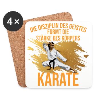 Die Disziplin des Geistes formt die Stärke - Untersetzer (4er-Set) - Weiß - Vorne