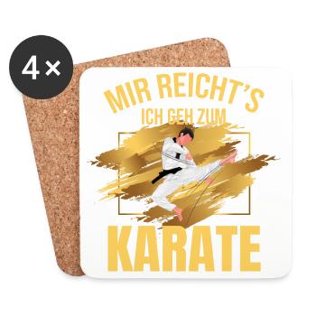 Mir reicht's, ich geh zum Karate - Untersetzer (4er-Set) - Weiß - Vorne