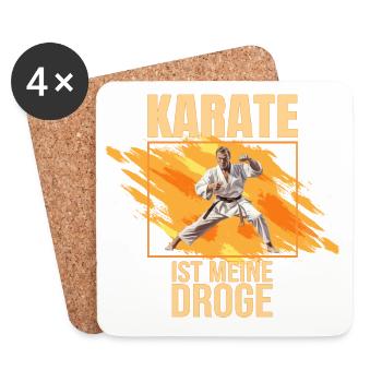 Karate ist meine Droge - Untersetzer (4er-Set) - Weiß - Vorne