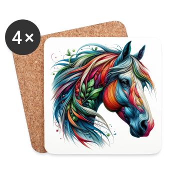 Horse - Coasters (set of 4) - white - Front