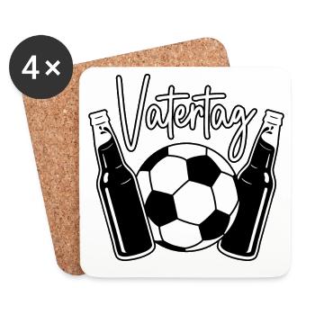 Vatertag Fußball - Untersetzer (4er-Set) - Weiß - Vorne